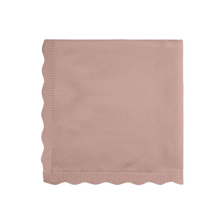 Scalloped Knit Blanket for wholesale by Tricot Bebe