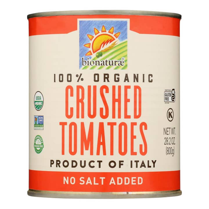 Bionaturae Organic Crushed Tomatoes, 28.2oz, Case of 12 for wholesale by Everyday Supply Co