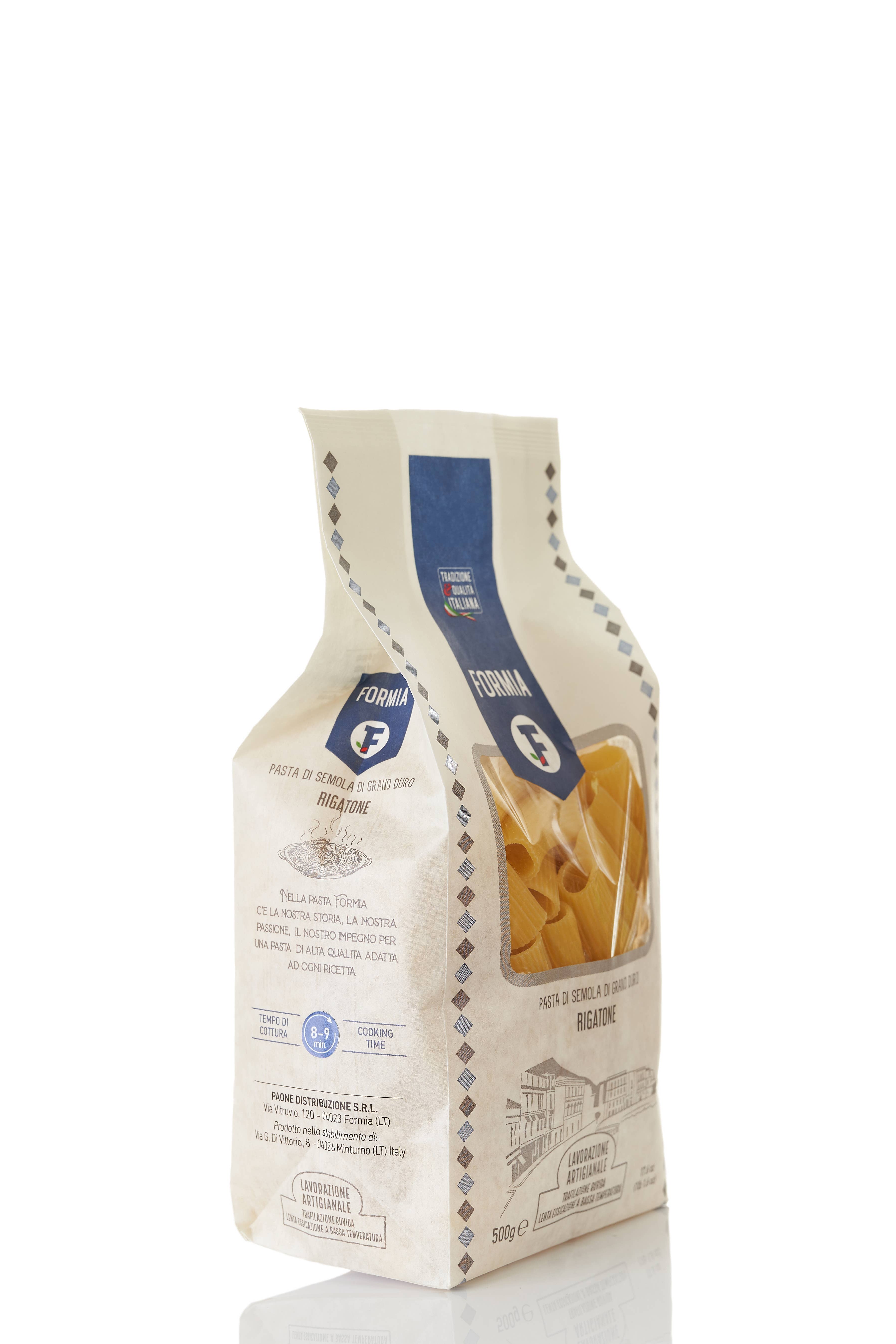 Paone Distribuzione Srl – wholesale Pasta – Rigatoni-pasta av durumvetemjöl semolina1