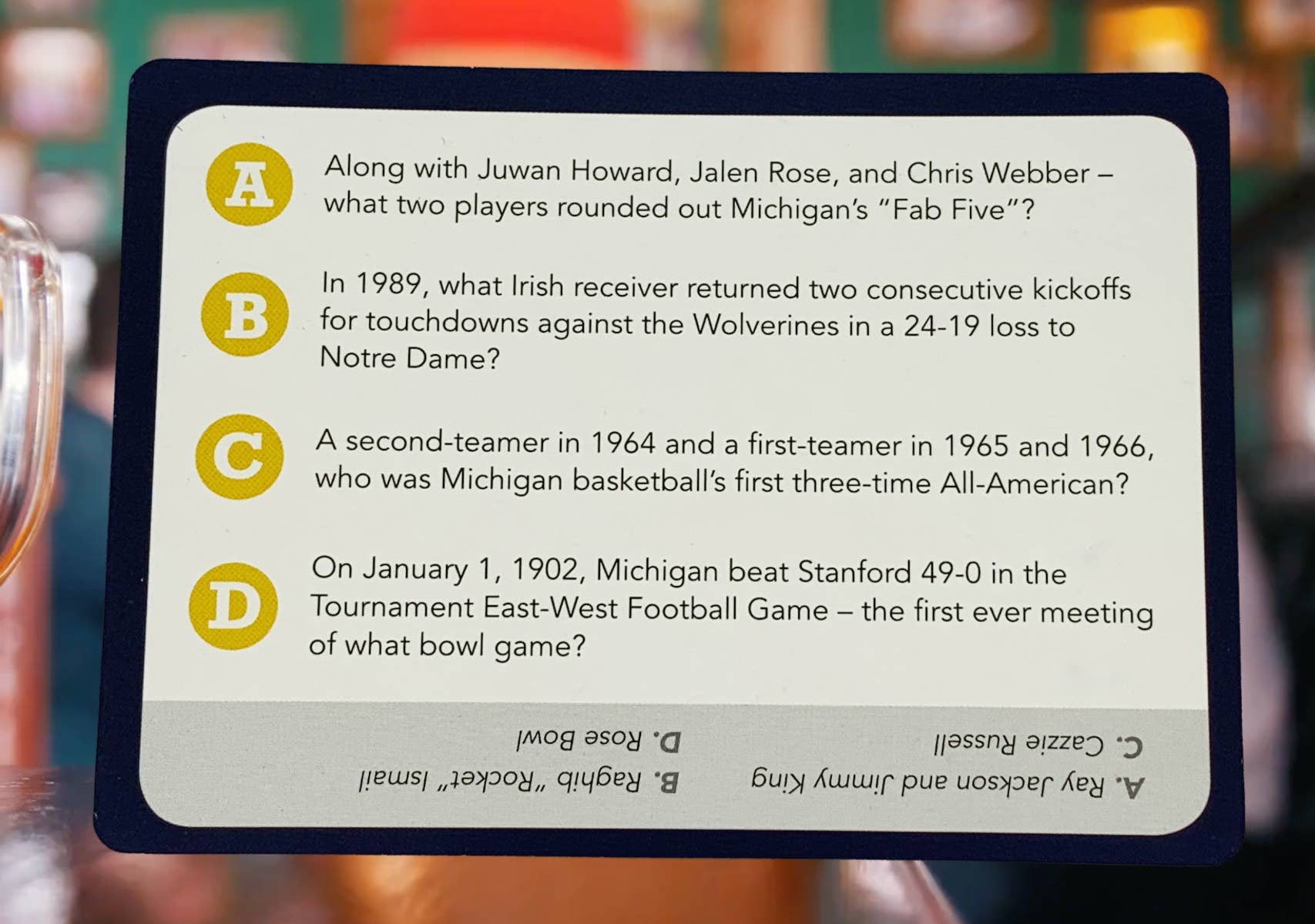 You Gotta Know Games - Wholesale Card Game - You Gotta Know Ann Arbor - Sports Trivia Game (12)3