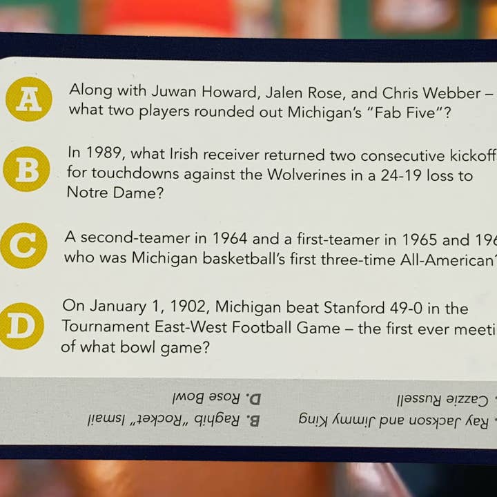 You Gotta Know Games - Wholesale Card Game - You Gotta Know Ann Arbor - Sports Trivia Game (12)3