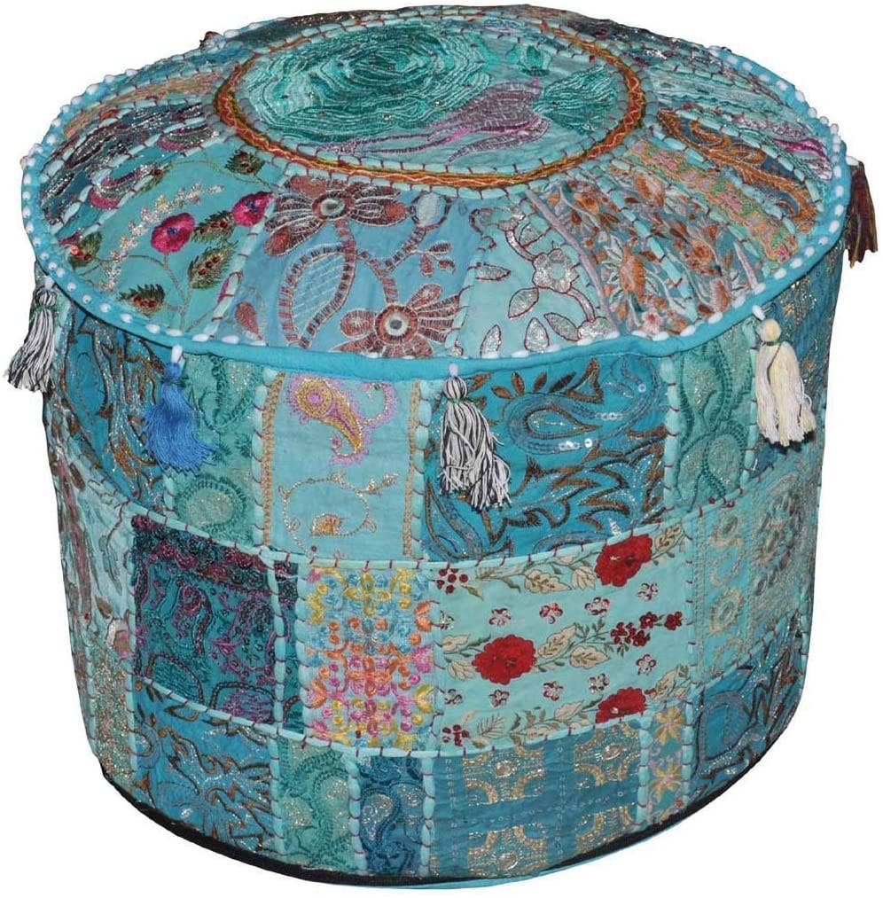 Aakriti Inc. - Wholesale Pouf - Aakriti Gallery Indian Pouf Footstool Ethnic Pouf Cover45