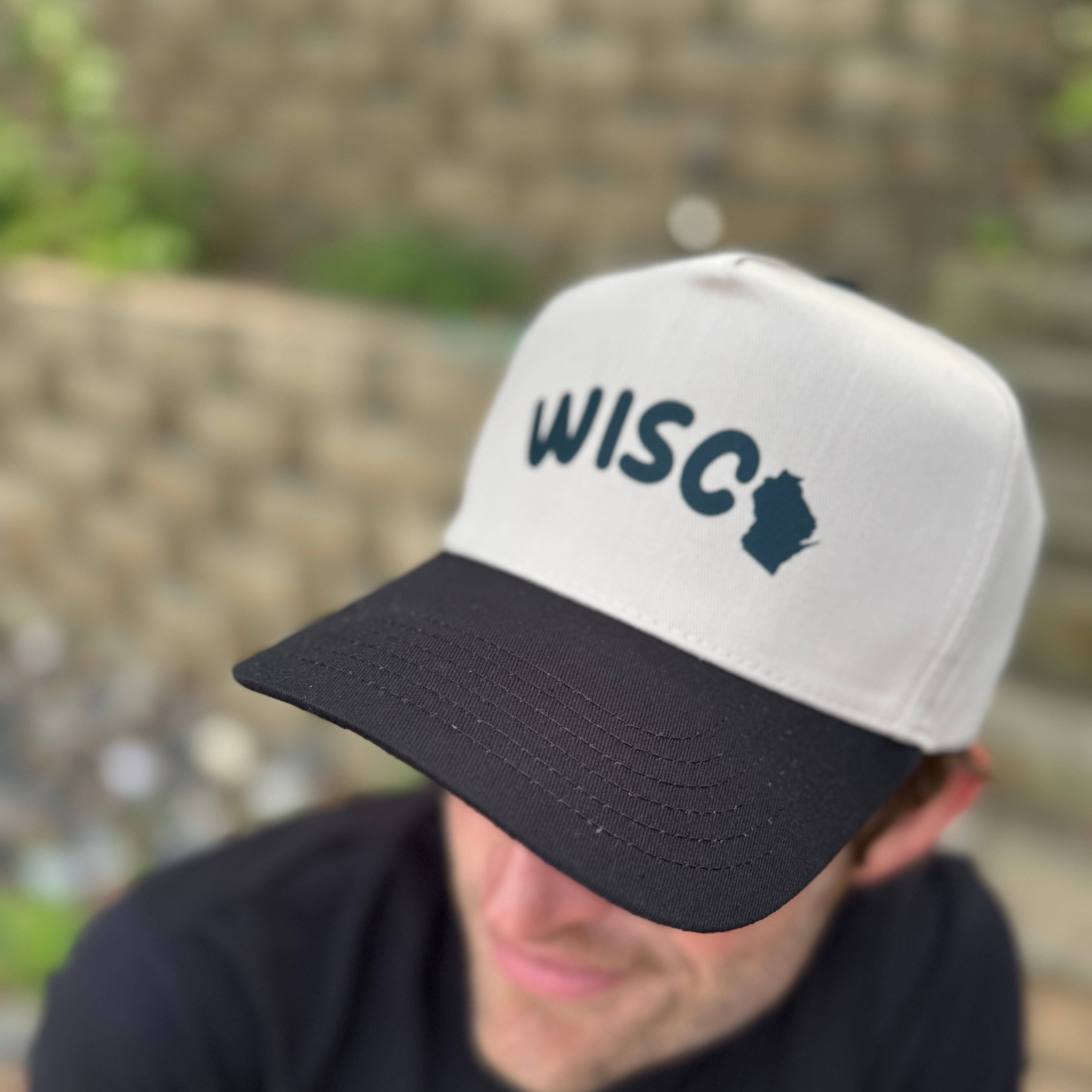  Khaki Black Wisconsin "Wisco" Two Tone Snapback for wholesale on Faire1