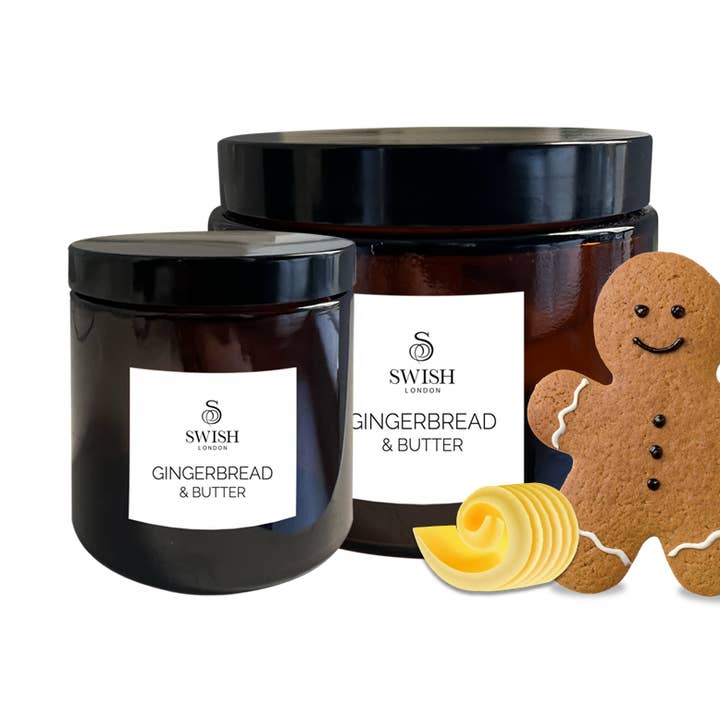Soy & Coconut Wax Pet Friendly Candle – Gingerbread & Butter for wholesale by Swish London