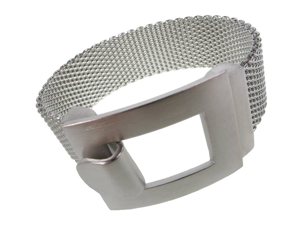 Erica Zap Designs - Wholesale Bangle Bracelet - Flat Mesh Bracelet with Square Hook Clasp4
