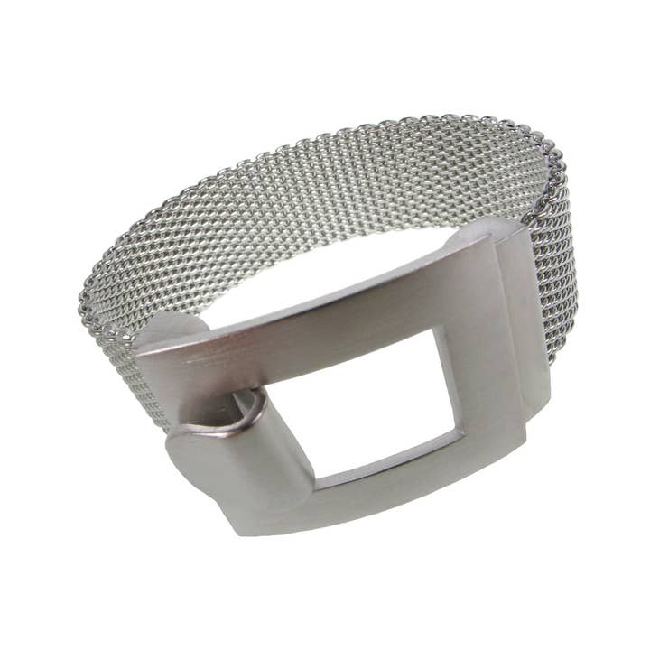 Erica Zap Designs - Wholesale Bangle Bracelet - Flat Mesh Bracelet with Square Hook Clasp4