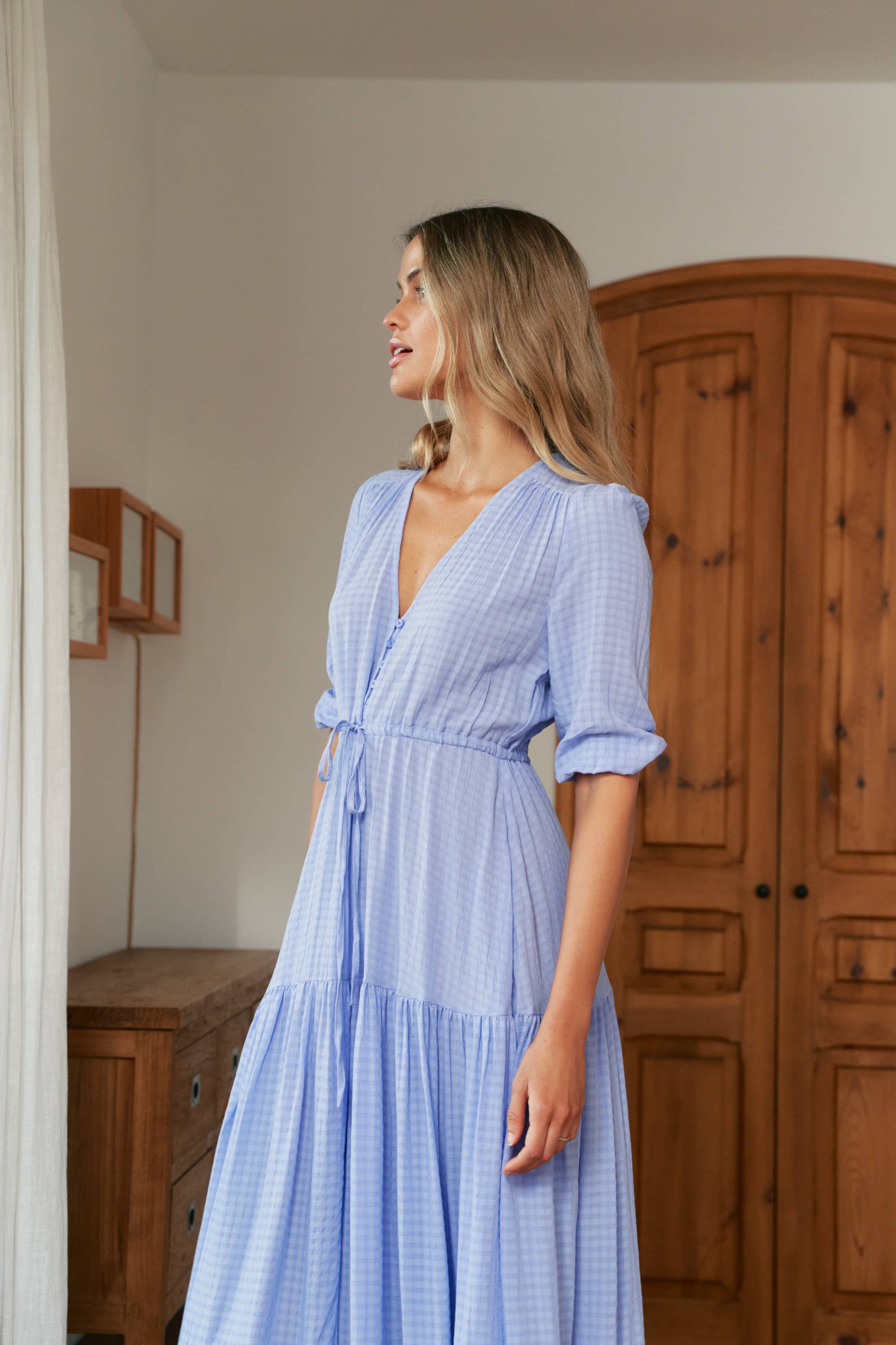 Jaase – wholesale Dress – Women's – DANICA CHECK TESSA MAXI DRESS4