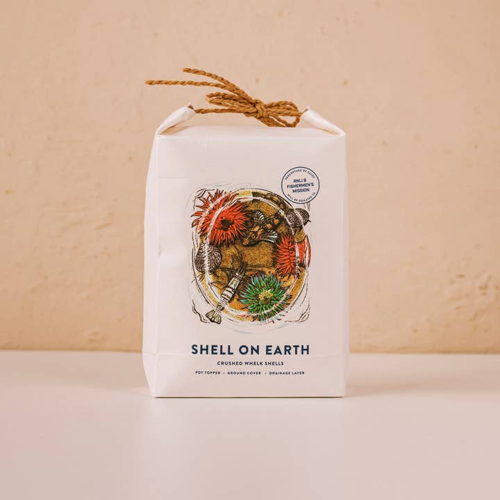 Shell on Earth – wholesale Planting/potting soil – Crushed Whelk Shells - Rockpool Limited Edition Bag 1