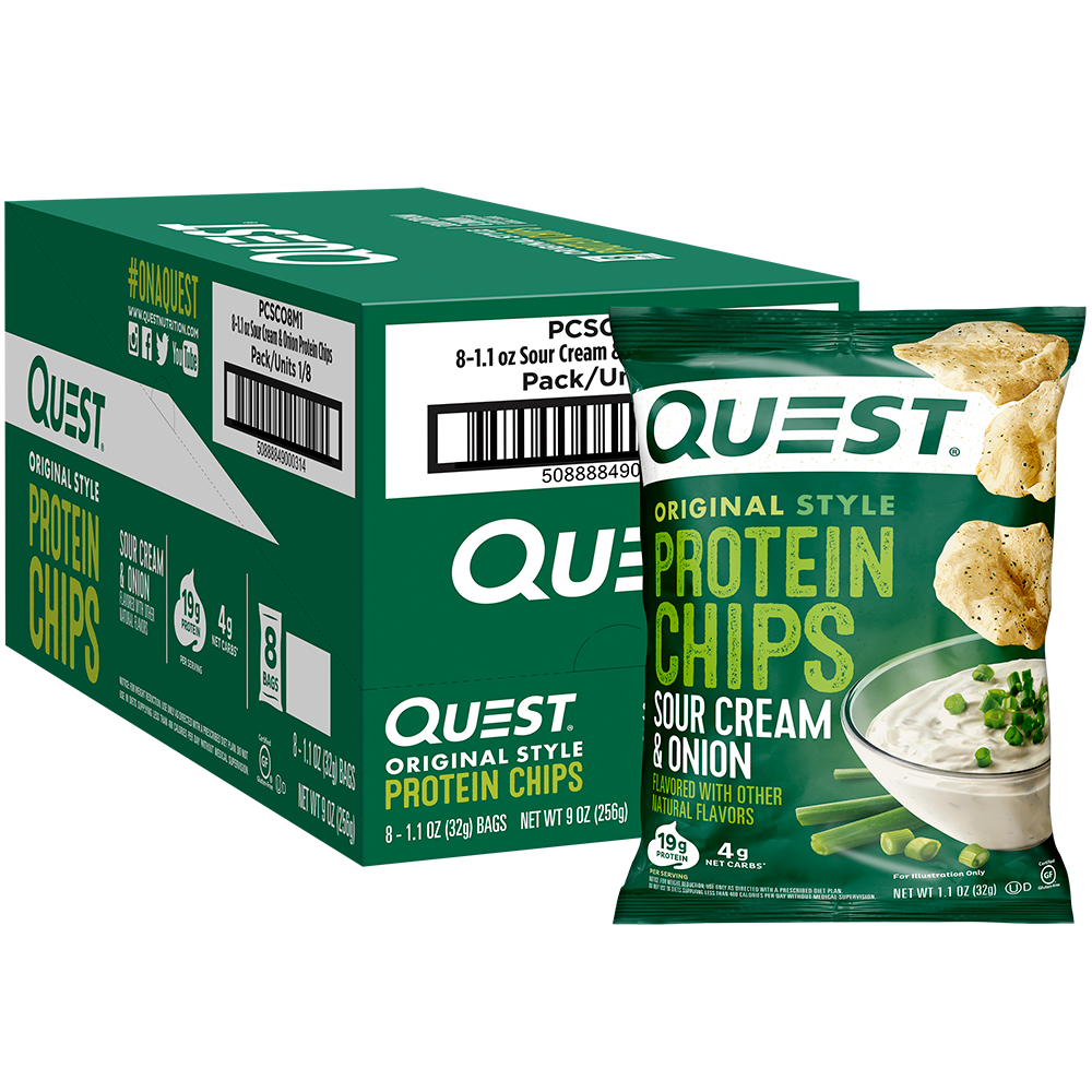 L&F Universal Goods - Wholesale Chips - QUEST PROTEIN CHIPS 8/1.2OZ SOUR CREAM & ONION0