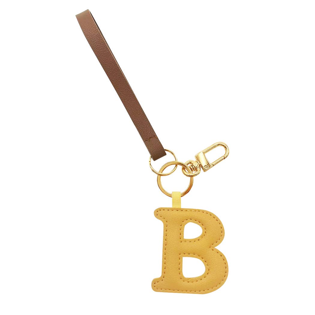 Fashion City – wholesale Keychain – Women's – Alphabet Faux Leather Key Chain Bag Charm15