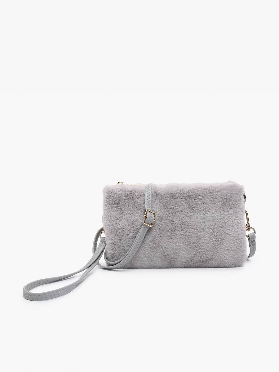 Jen & Co. – Engroshandel Crossbodytaske - Dame – M013FUR Riley Fur 3-rums crossbody/armbånd2