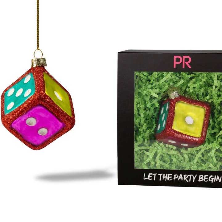 Party Rock | Ganska tärningar glas prydnad för wholesale av Party Rock Ornaments