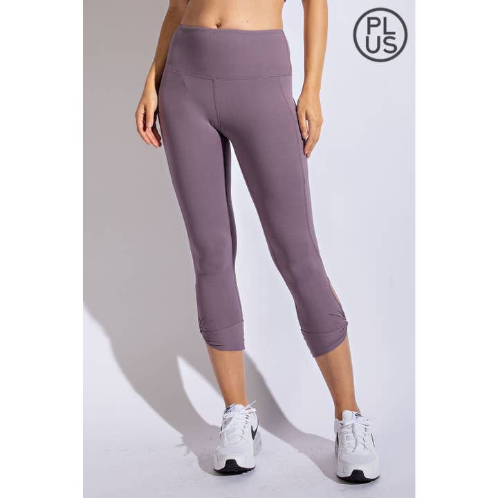 Rae Mode - Wholesale Athletic/Lounge Leggings - Women's - PLUS SIZE CAPRI KEYHOLE YOGA LEGGINGS41