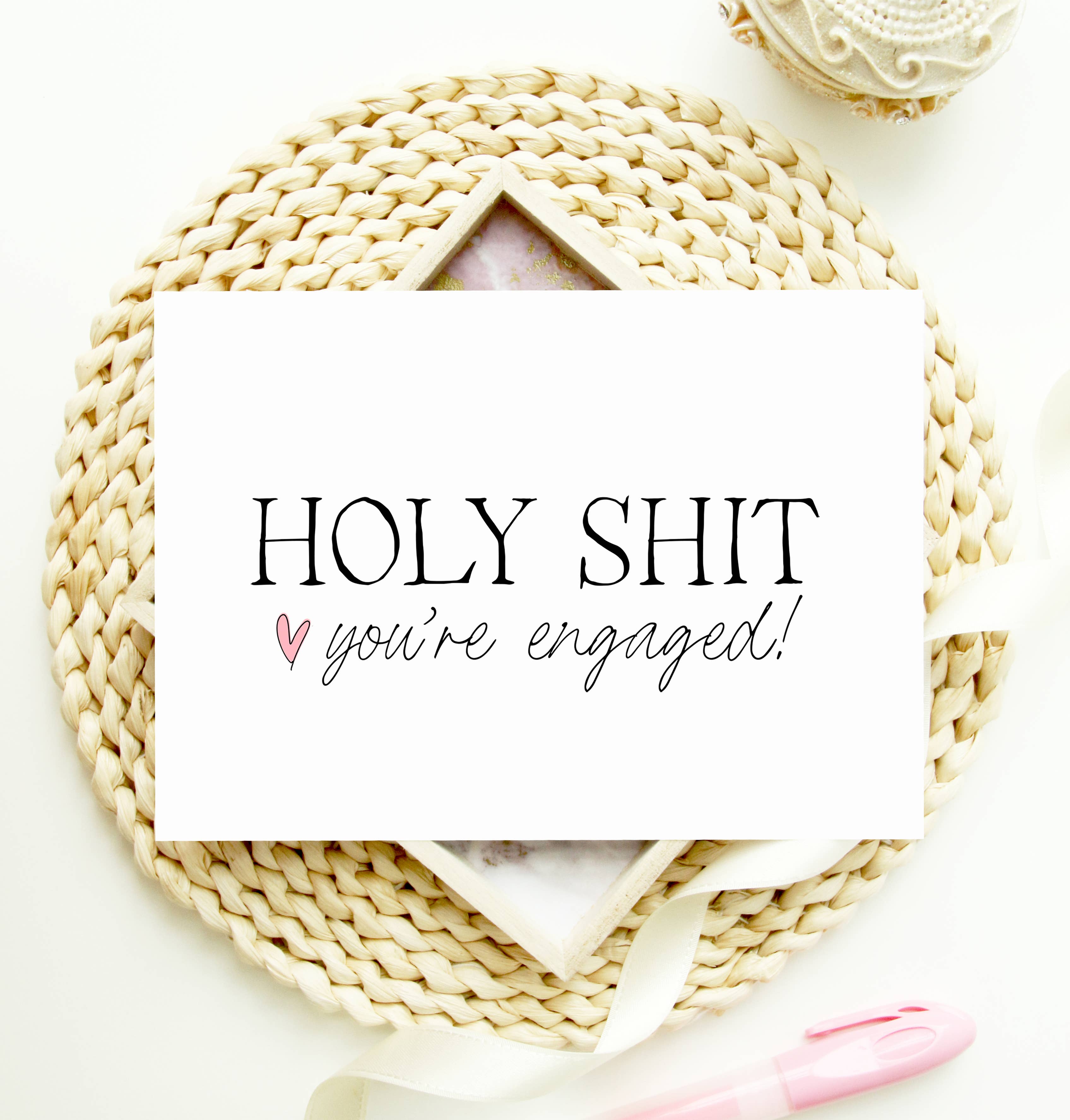 Coco Press – wholesale Engagement card – Engagement Congratulations Cards Holy Shit Engaged0