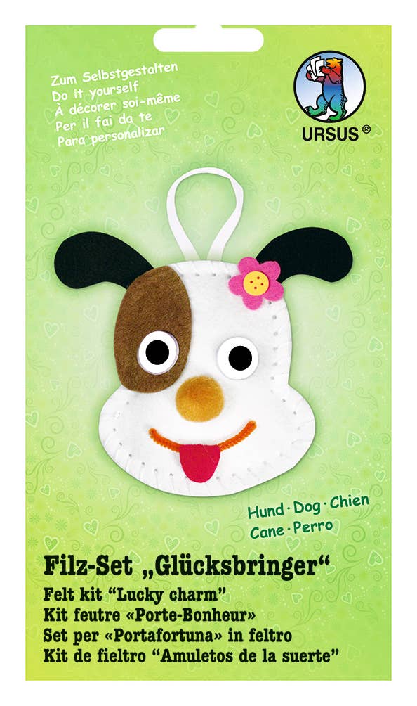 URSUS® / Buntpapierfabrik Ludwig Bähr GmbH & Co. KG - Wholesale DIY Craft Kit - Kids - Felt Set "Lucky Charm Dog"