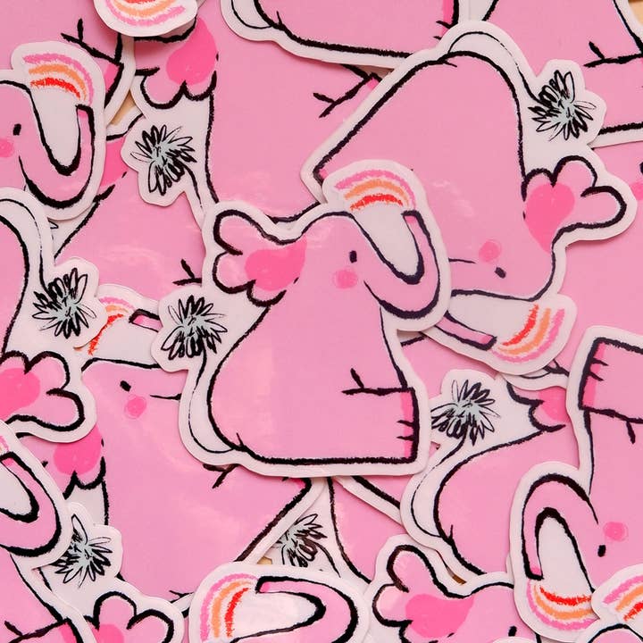 Bronagh Lee - Wholesale Sticker - Pink Elephant Sticker1