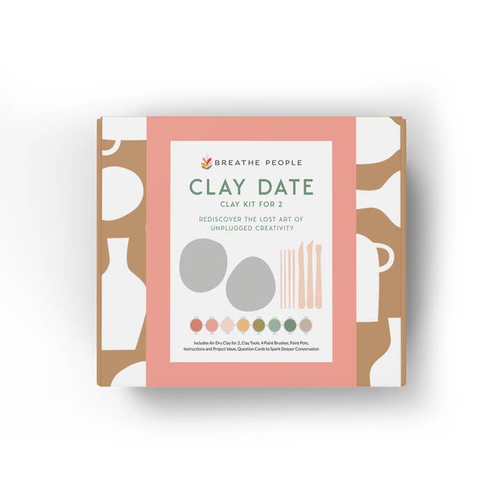 Breathe People - Wholesale DIY Craft Kit - Deluxe Clay Date Activity Kit- Clay Kit for Two