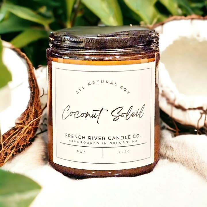 Coconut Soleil Scented Soy Candle for wholesale by French River Candle Co.