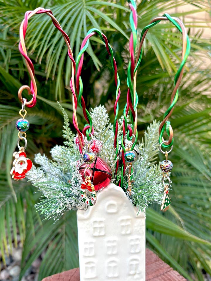 Candy Cane Plant Stakes, Holiday for wholesale by Sea of Bliss Shop