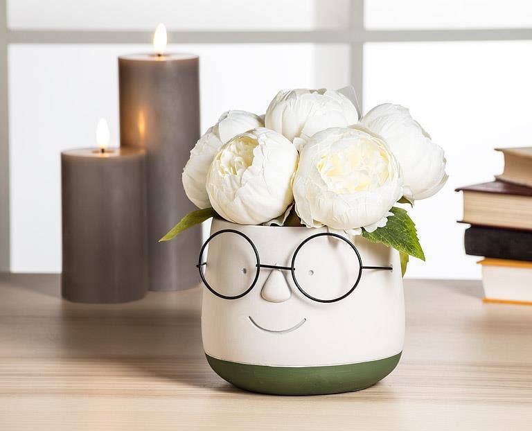 Abbott - Wholesale Plant Pot - Face Planter w/Glasses5