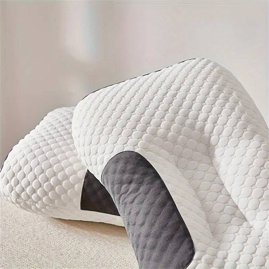 White Ergonomic Cervical Neck Pillow for Side Back Stomach Sleeper for wholesale on Faire6