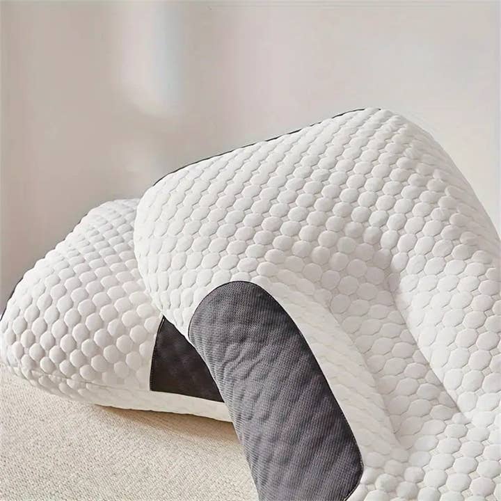 White Ergonomic Cervical Neck Pillow for Side Back Stomach Sleeper for wholesale on Faire6