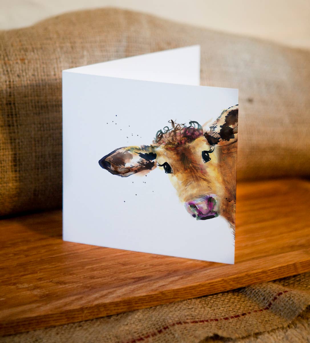Kate Moby - Wholesale Everyday Greeting Card - Inky Cow Blank Greeting Card3
