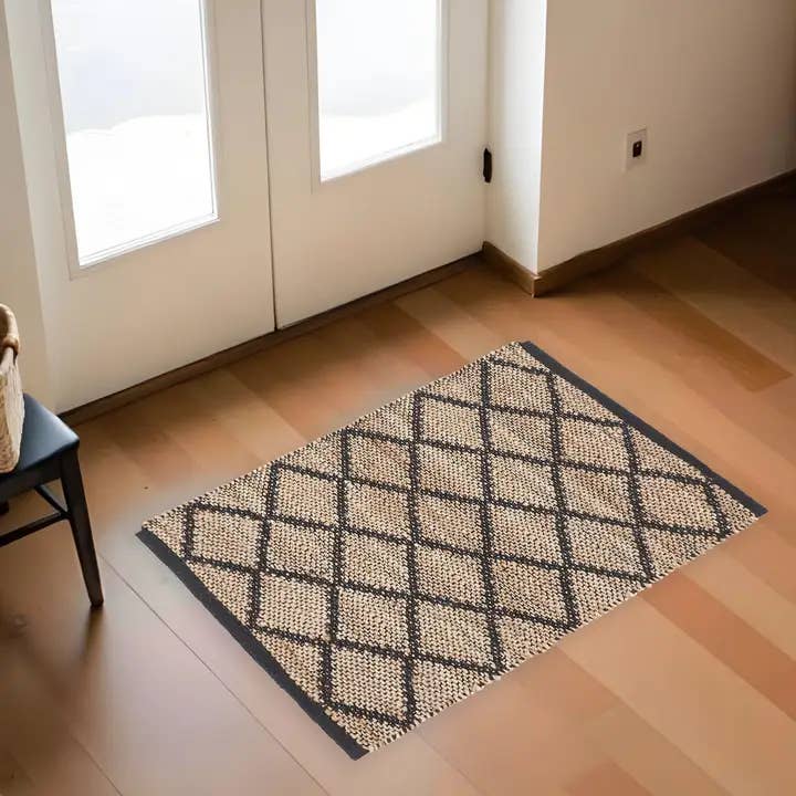 · REDEARTH · Alfombra de Área de Yute y Algodón - Alfombra Rectangular de 2'x3', Tejida a Mano de Forma Sostenible, No Desprende Pelusa, Suave y Duradera – Reversible, Tonos Neutros para Decoración del Hogar en Sala de Estar, Comedor, Dormitorio para venta al por mayor de REDEARTH