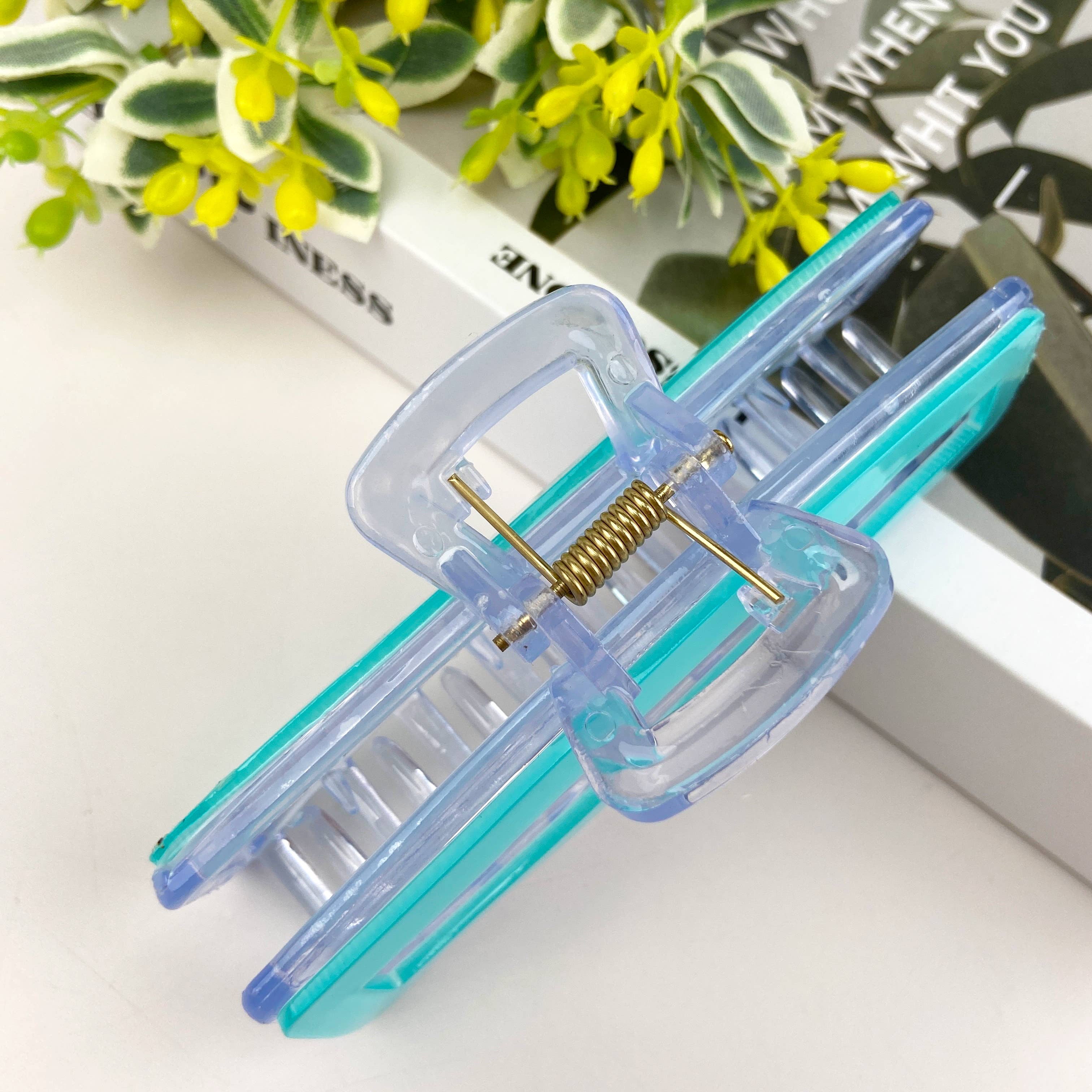 mildstyles - Wholesale Hair Clip - Women's - 4.4" Rectangular Colorful Hair Claw Clip3
