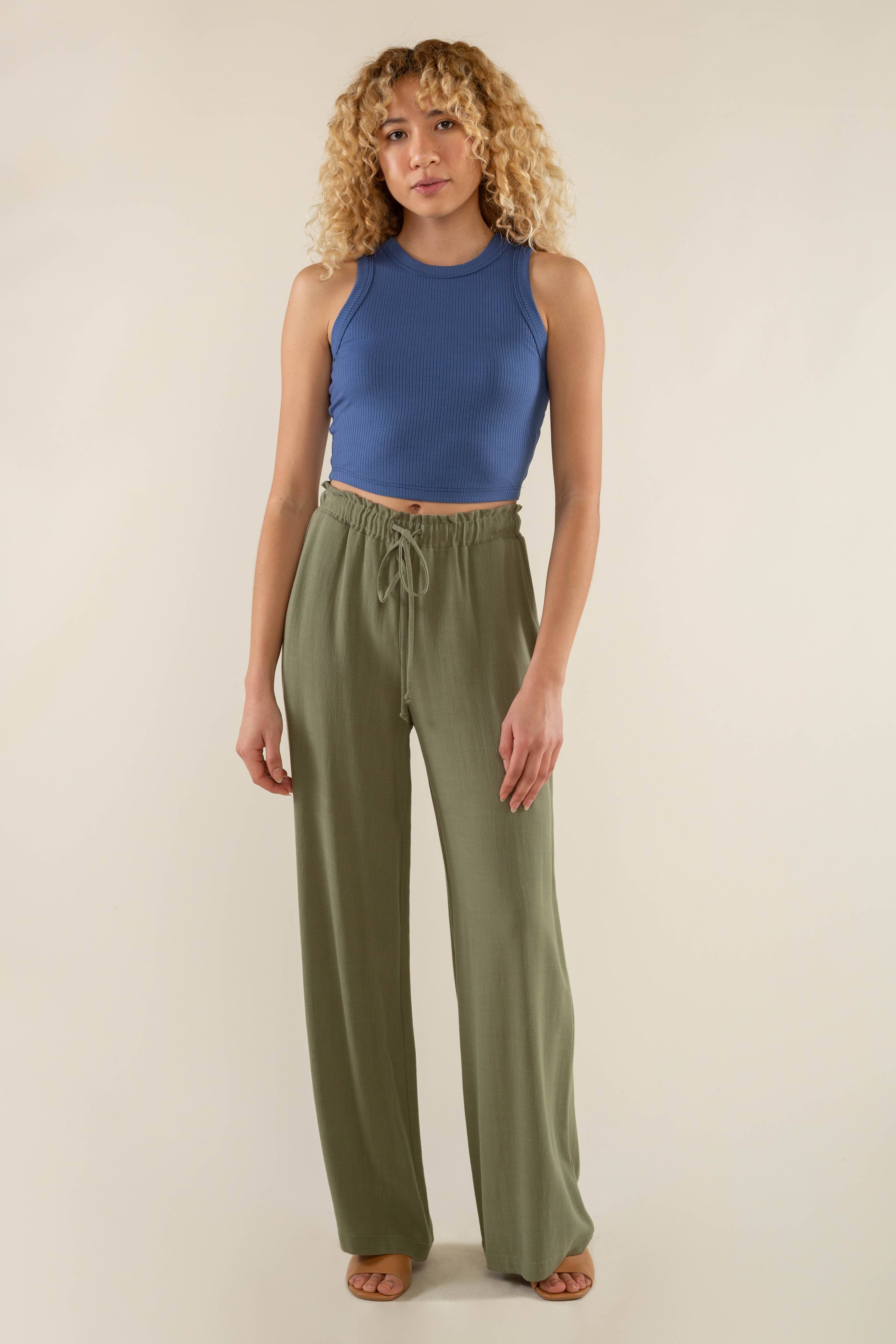 NLT – Tops – Mulher por atacado – Lula Rib Tank | Comprimento Básico da Colheita16