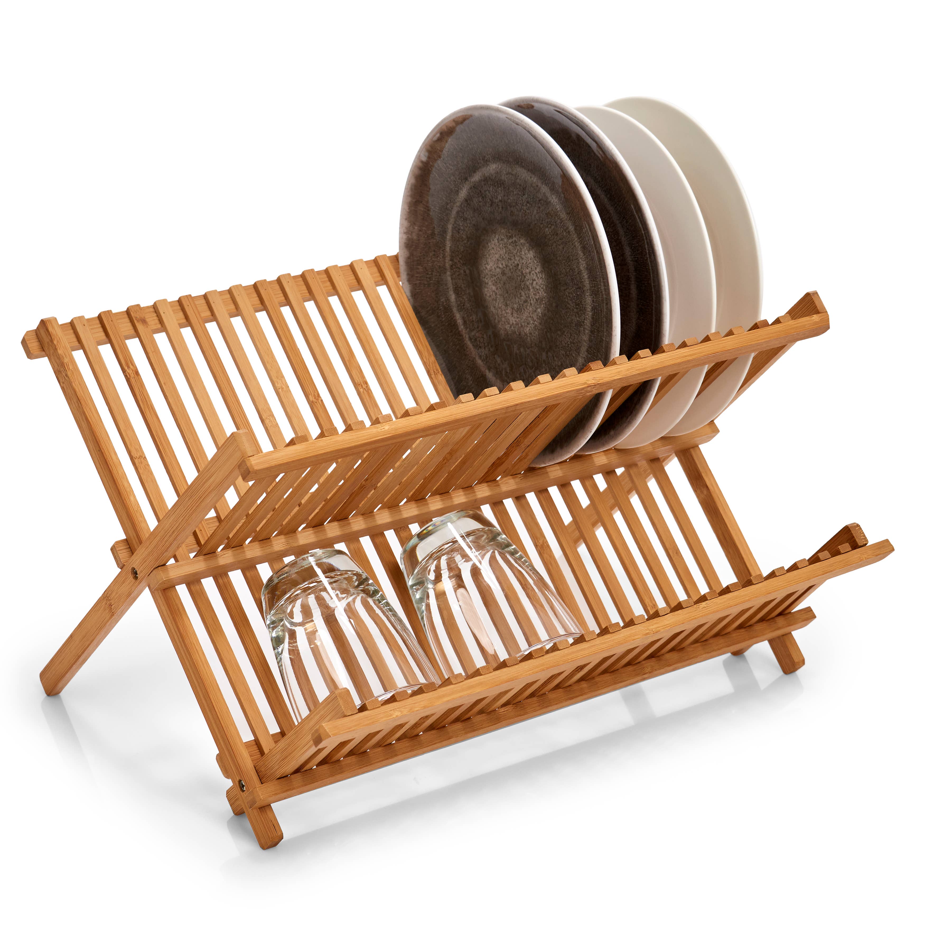 nature Dish drying rack, bamboo for wholesale on Faire2