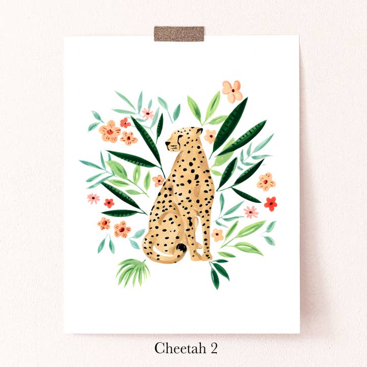 Sweet Cheetah II Art Print for wholesale by Sabina Fenn