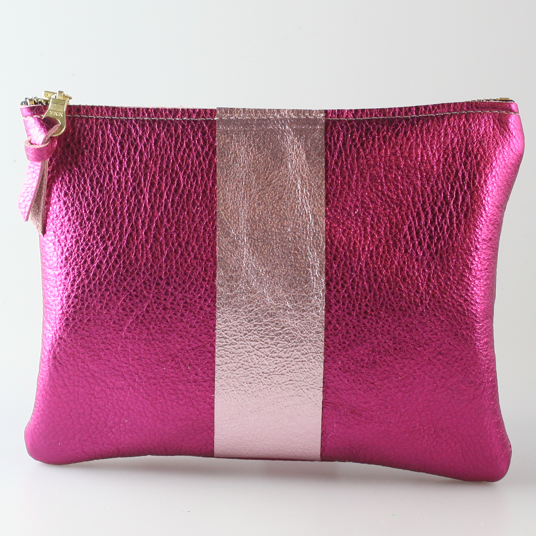 Zina Kao Exclusives - Wholesale Pouch - Women's - The Everyday Pouch: BRIGHT Metallic Stripes - 2 sizes! 9