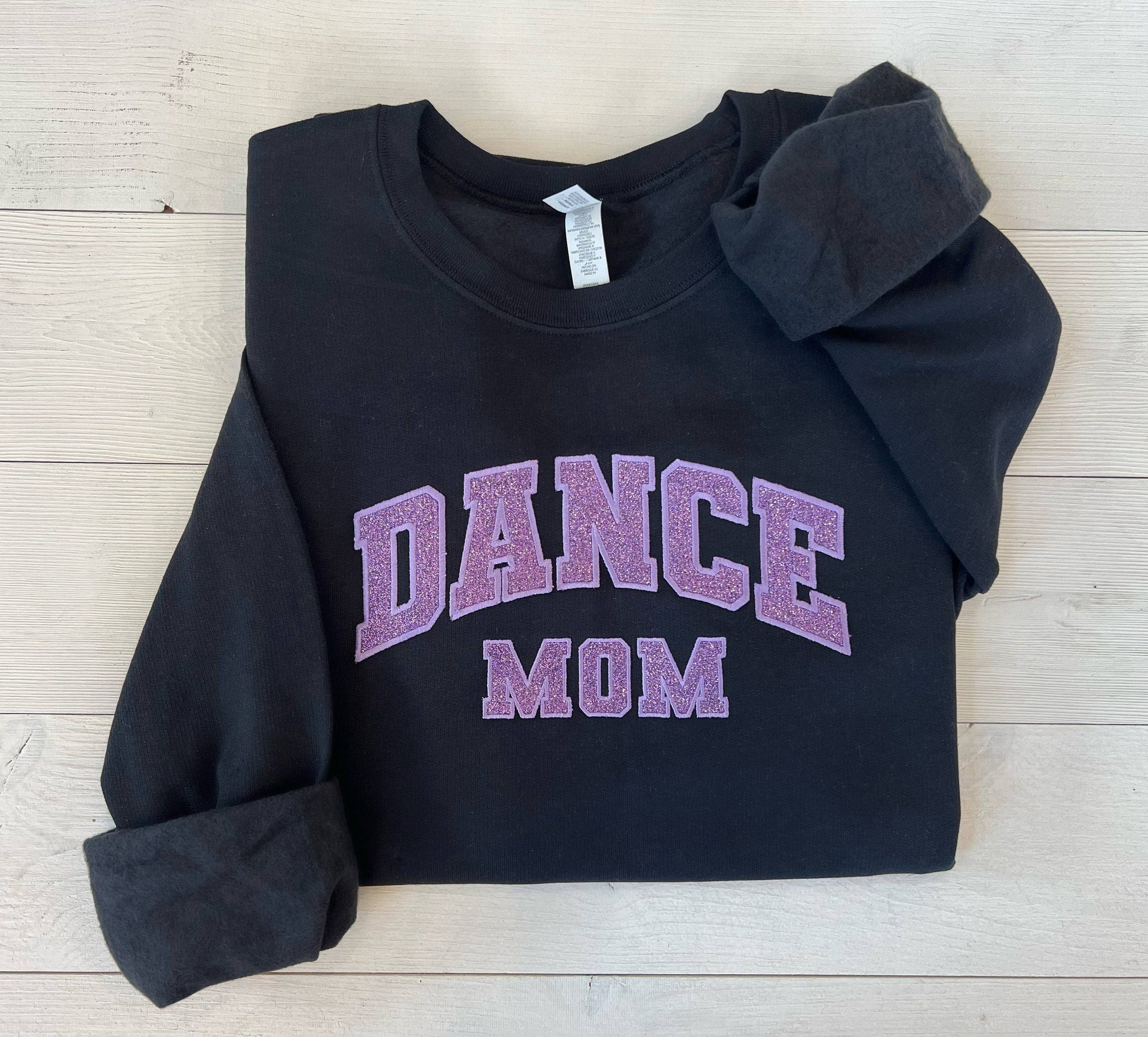 Up2ournecksinfabric - Wholesale Sweatshirt - Women's - Glitter Applique Embroidered Dance Mom Sweatshirt3