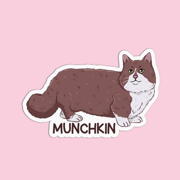 Girls Printing House – wholesale Sticker – Cat Munchkin Vinyl Waterproof Sticker