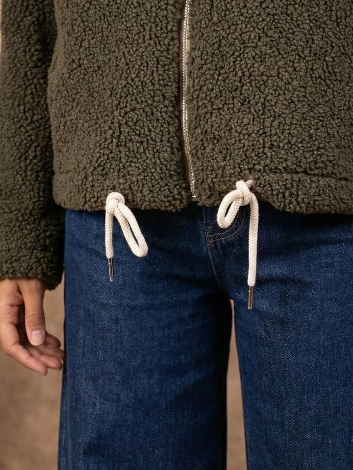 Pépouz' Paris - Wholesale Fleece - Women's - Teddy fleece zip-up jacket PV25196