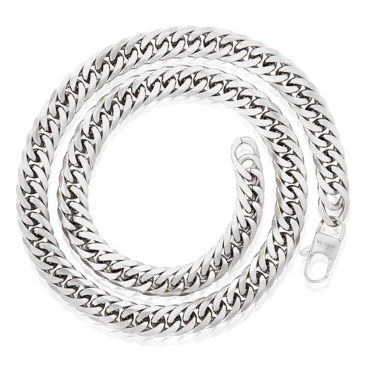 West Coast Jewelry - Wholesale Link & Chain Necklace - Invicta Jewelry Double Curb Chain Necklace (11.5mm) - 24"6