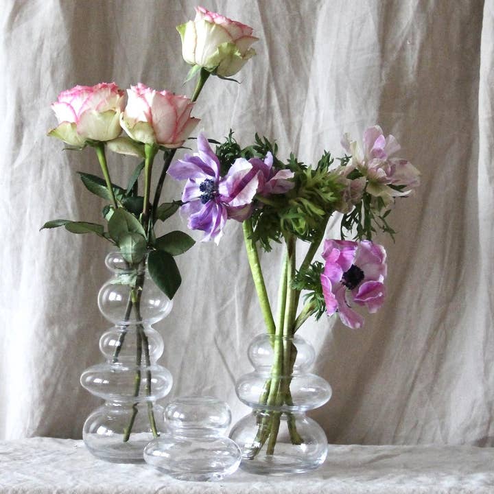 Zen gm transparent vase W11 D10.5 H23,5cm for wholesale on Faire