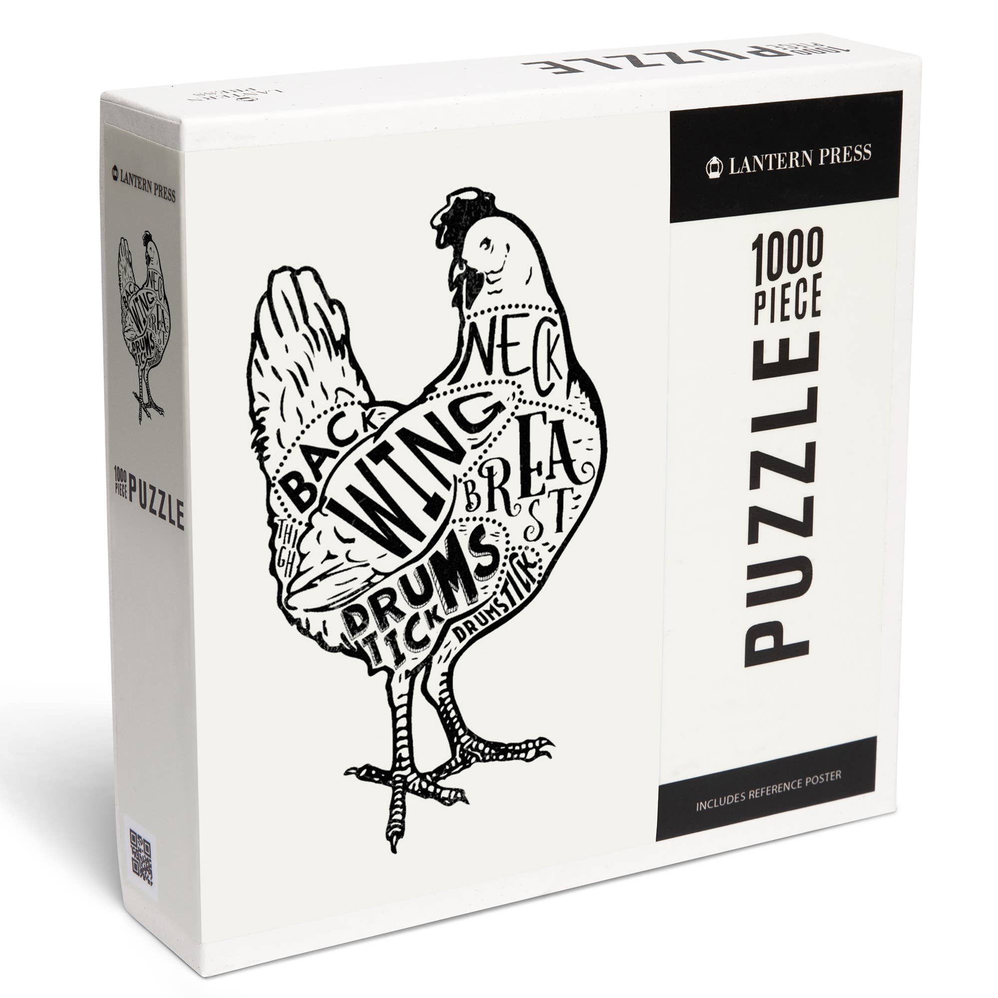 Lantern Press - Wholesale Puzzle - Adult - 1000 PIECE PUZZLE Chicken, Butchers Block Meat Cuts Chicken0