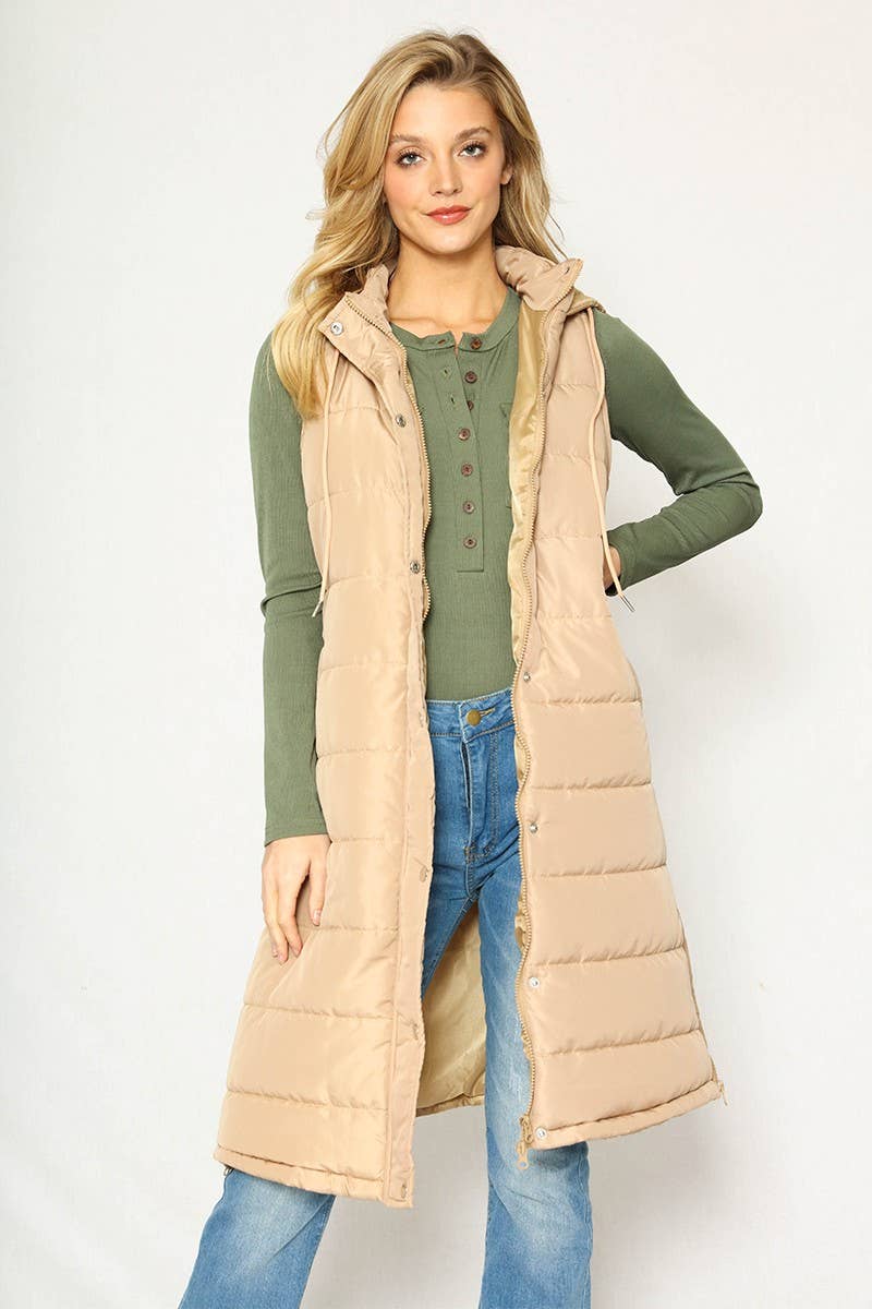 Miss Sparkling - Wholesale Outerwear Vest - Women's - Long Puffer Vest9