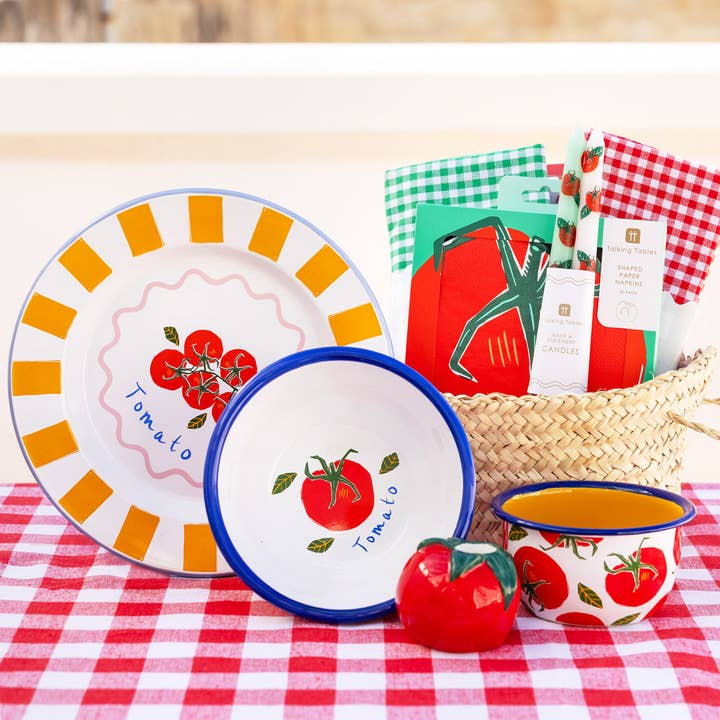 Talking Tables USA - Wholesale Tablecloth - Red & White Fabric Gingham Tablecloth | Summer| 4th of July|
