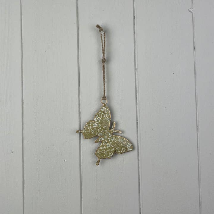 Satchville - Wholesale Ornament - Light Green Hanging Butterfly