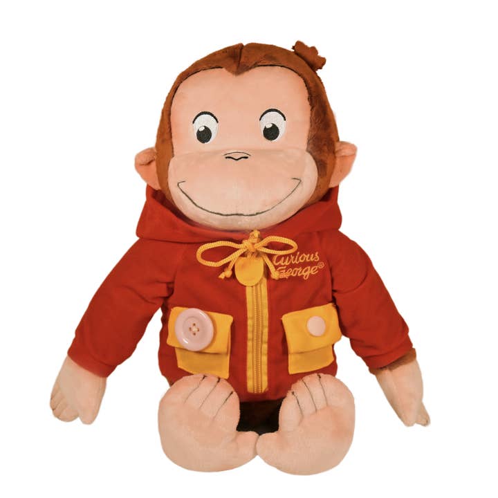 Curious George Learn to Dress Plush for wholesale by Kids Preferred