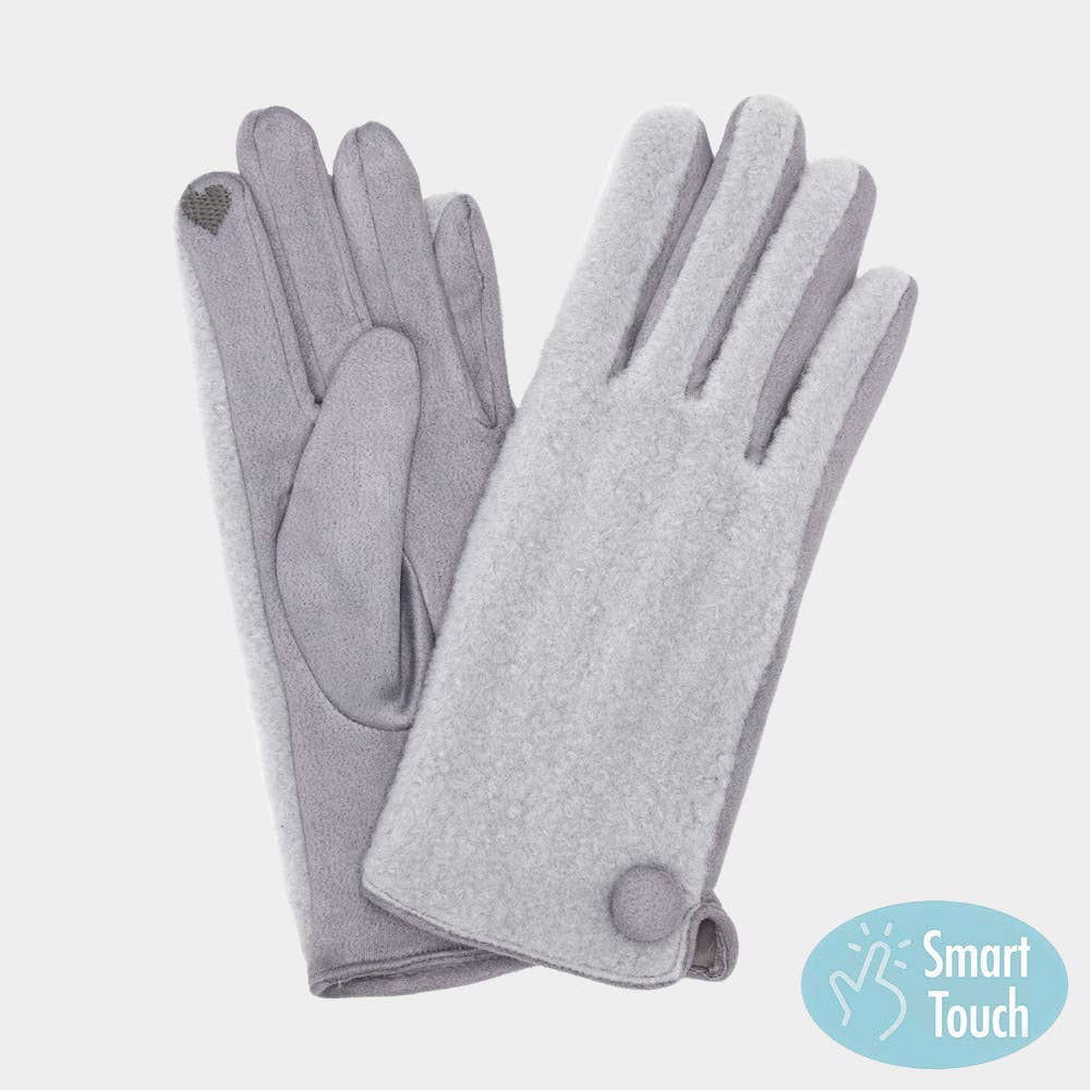 Sensibling Corp. - Wholesale Gloves - Women's - Button Soft Smart Touch Winter Gloves0