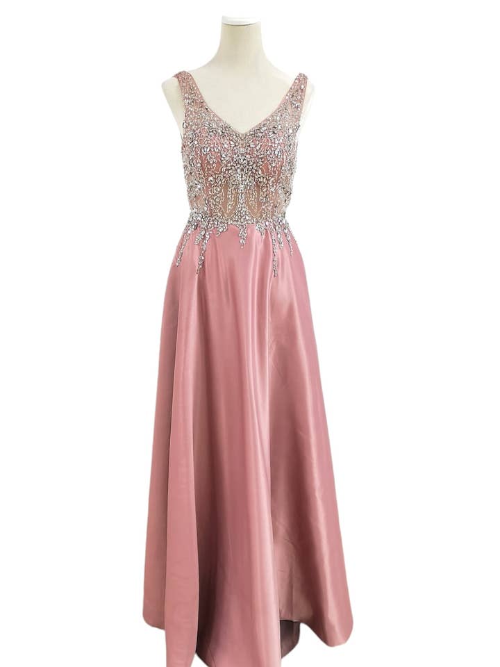 Strasse Vieux Rose evening dress for wholesale by Les Voiliers