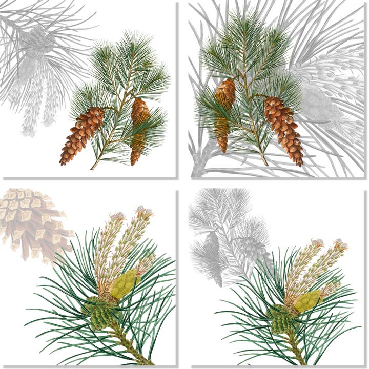 Set of 4 Napkins Le Sapin 100% Made in Italy for wholesale by The Napking