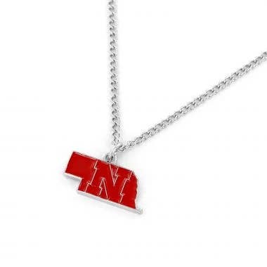 NCAA Nebraska Cornhuskers State Design Necklace for wholesale by Aminco USA