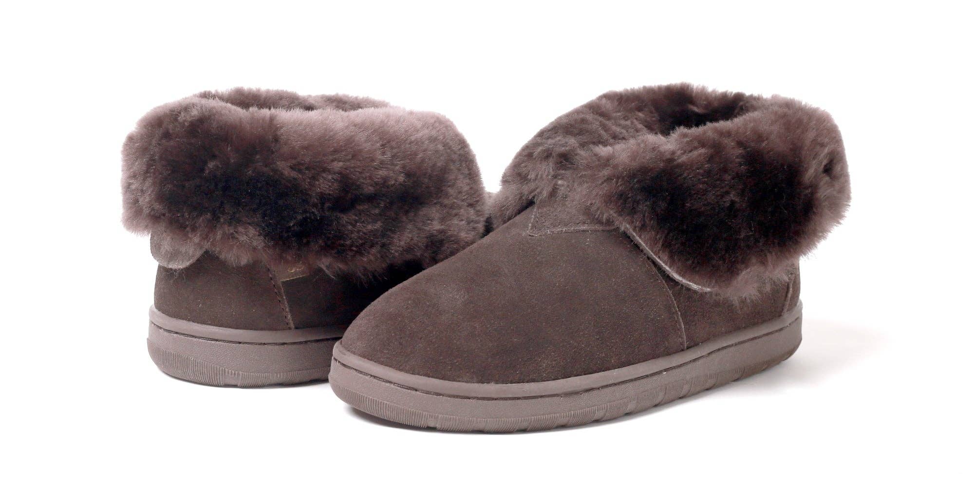 SuperLamb Footwear - Wholesale Booties - Women's - Original Fold Down Bootie Deluxe- Chocolate5