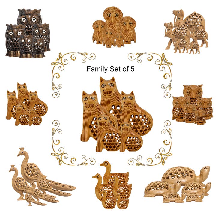 Wholesale Handcarved Statue Set of 5 - for wholesale by Keeraft