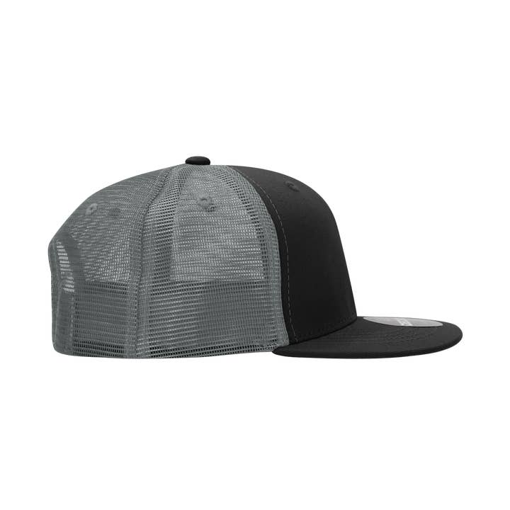 The Park Wholesale - Wholesale Trucker hat – Unisex - Decky 1052 - Blank 6 Panel Trucker Hat, Flat Bill Snapback - 105241